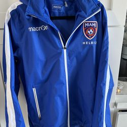 Macron Helbiz Miami FC Soccer Jersey Jacket Blue MLS Futbol USL Men’s Lge