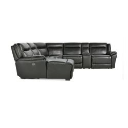 Real Black Leather Couch 