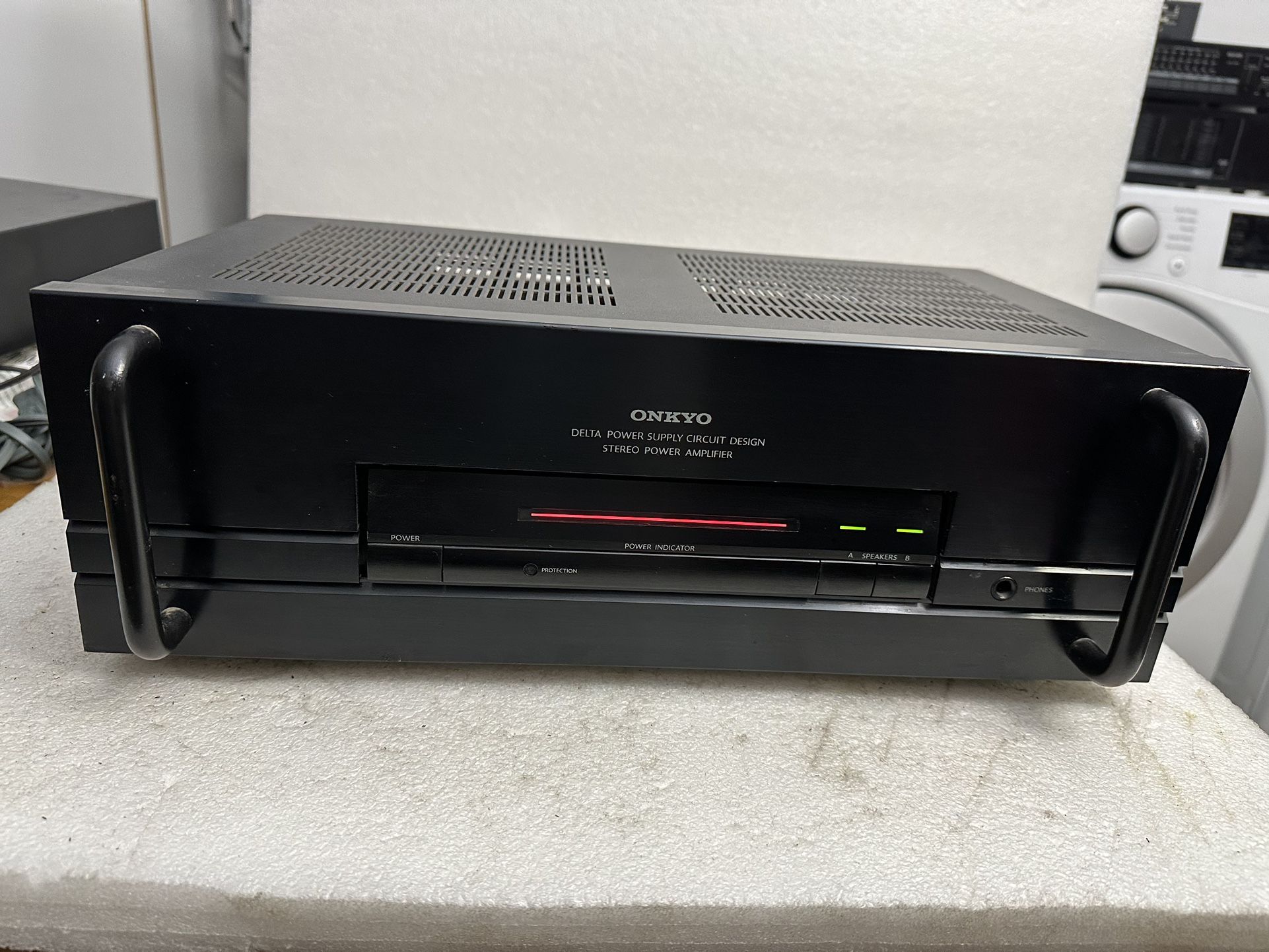 Onkyo M-5200 Stereo Power Amplifier , 150 watts per channel 8 ohms. Made In Japan