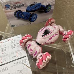 Pink RC Car Toys for Girls Aged 6-12, Gesture Sensing RC Stunt Cars with Lights Music for Girl Birthday Xmas Gifts, 2.4GHz 4WD Pink Remote Control Toy