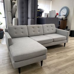West Elm Light Grey Couch 