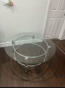 Glass coffee table