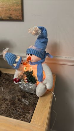 16” Table Top Snowman Lighted Figurine 