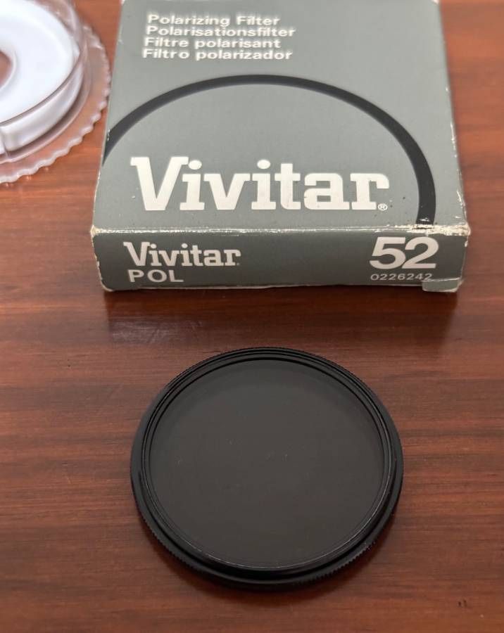 Vintage Vivitar 52mm Camera Lens Polarizing Filter