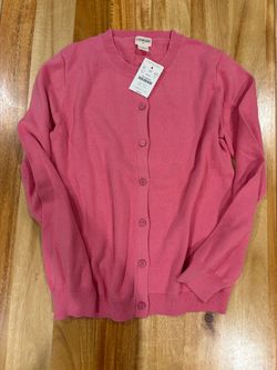 Girls Pink Cardigan by Crewcuts J. Crew Size Lg 10-12