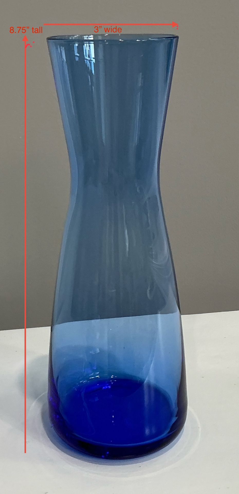 Vintage Hand Crafted Cobalt Blue Glass Bud Vase Made in Germany