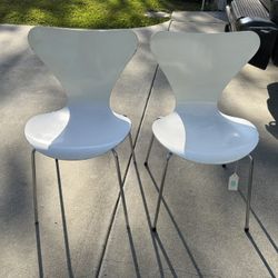 2 Fritz Hansen MCM Chairs Wood