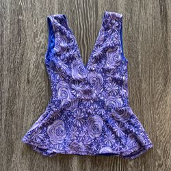 Blue & Purple Peplum Top 