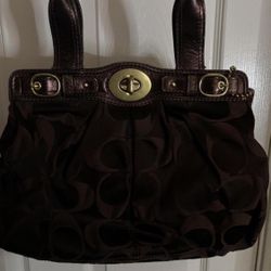 Brown Coach shoulder bag