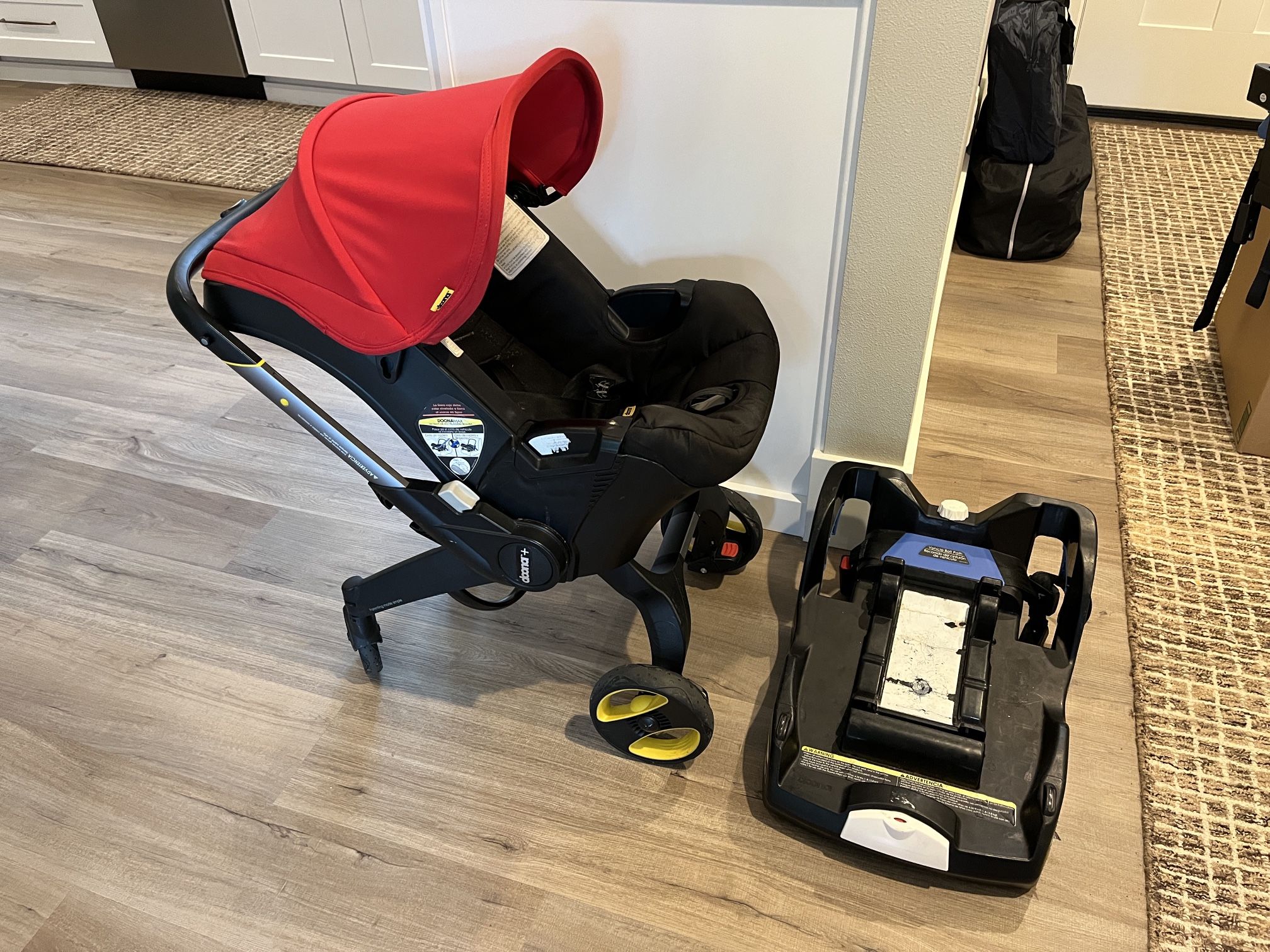 Doona Car Seat Stroller With Base Red