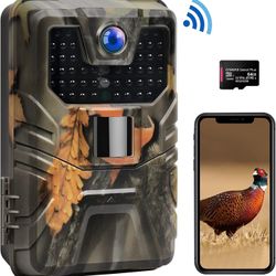Wifi Trail Camera with APP Control,30 MP 4K Game Camera Bluetooth Wireless Trail cam for Hunting,65FT Night Vision 0.2S Motion Activated Camera with L