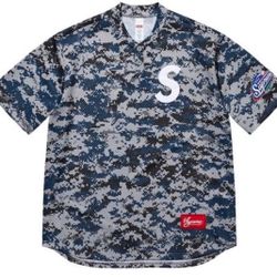 Supreme S logo baseball Henley Jersey