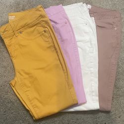 No Boundaries Mid Rise,Low Rise&Regular Size13 Junior Skinny Jeans - Bundle of 4