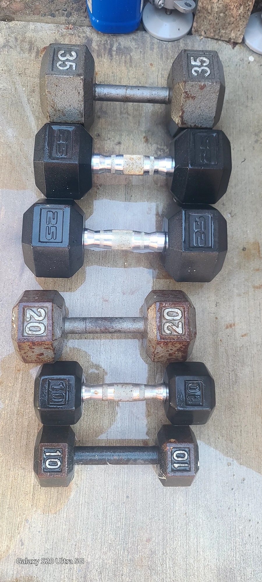 Used Weights Dumbells Set +