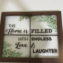 Glass Frame With Inscriptions 