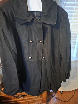 Fancy Double Botton Warm Black Coat 