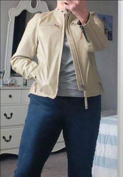 Harley-Davidson Women's Tan Leather Jacket, Size Large