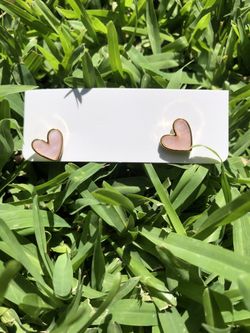 Pink stud earrings