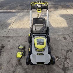 RYOBI 40V HP Brushless 21 in. Cordless Battery Walk Behind Self-Propelled Lawn Mower with (1) 6.0 Ah Batteries and Charger 