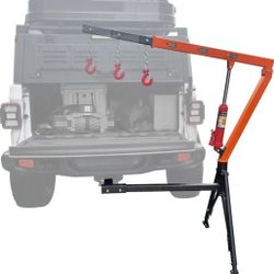 Pismire 1500 lb Stretchable Truck Crane, with Three Boom Capacities of 750 lb, 1000 lb and 1500 lb, is Used for Lifting Cargo in Industry Z1