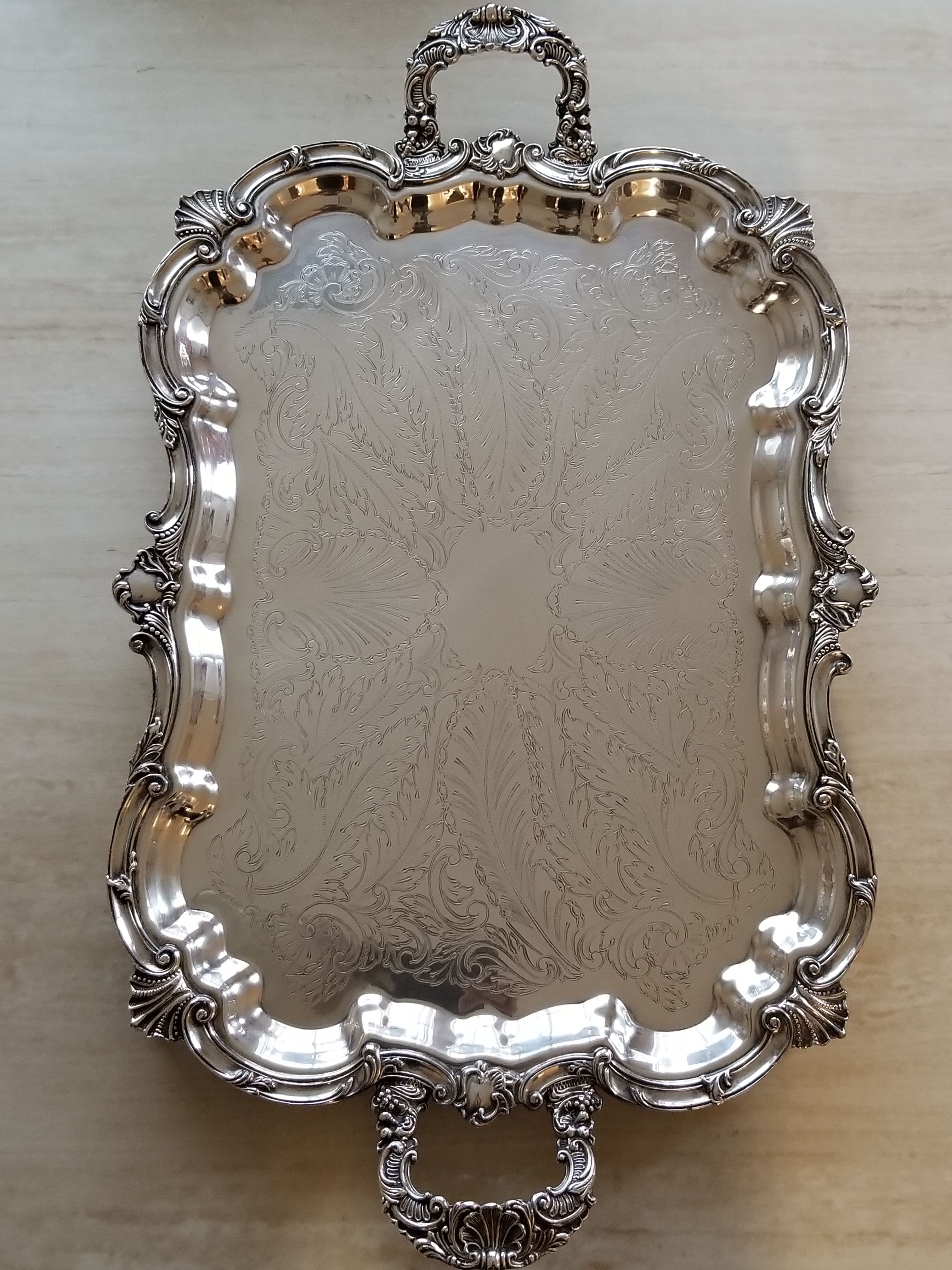 Tray, Silver on copper