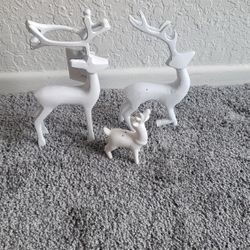 Porcelain Deer Set $25.00