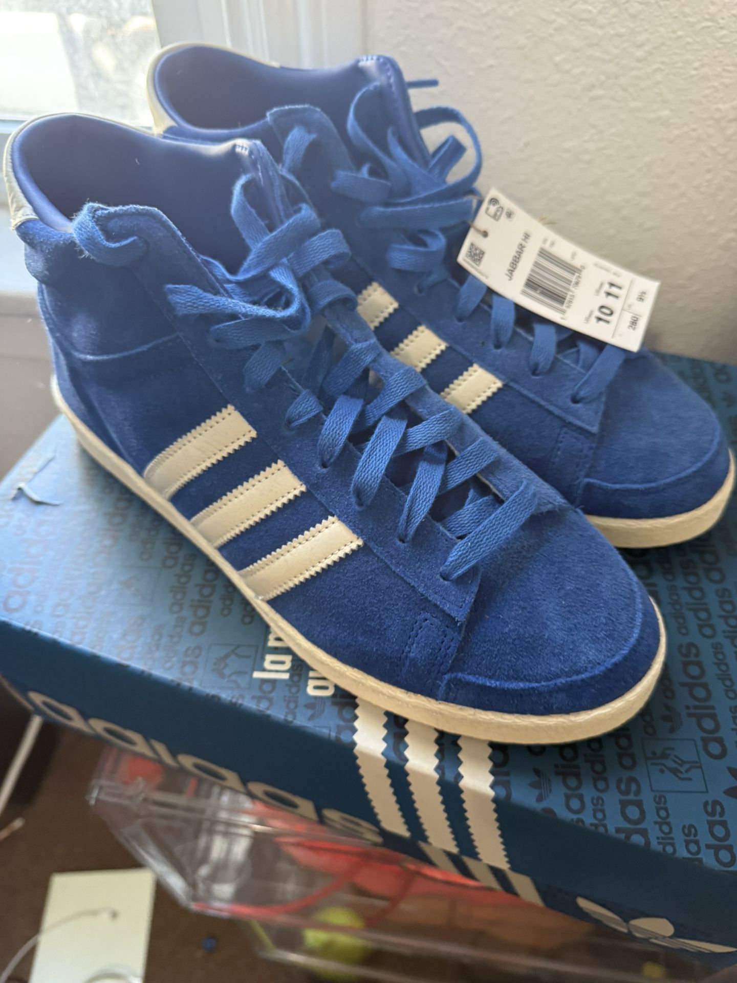 jabbar adidas shoes blue color way size 10