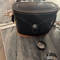 VINTAGE TASCO SUPER ZOOM BINOCULARS WITH LEATHER CASE