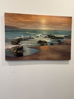 Ocean Sunset Canvas Wall Art