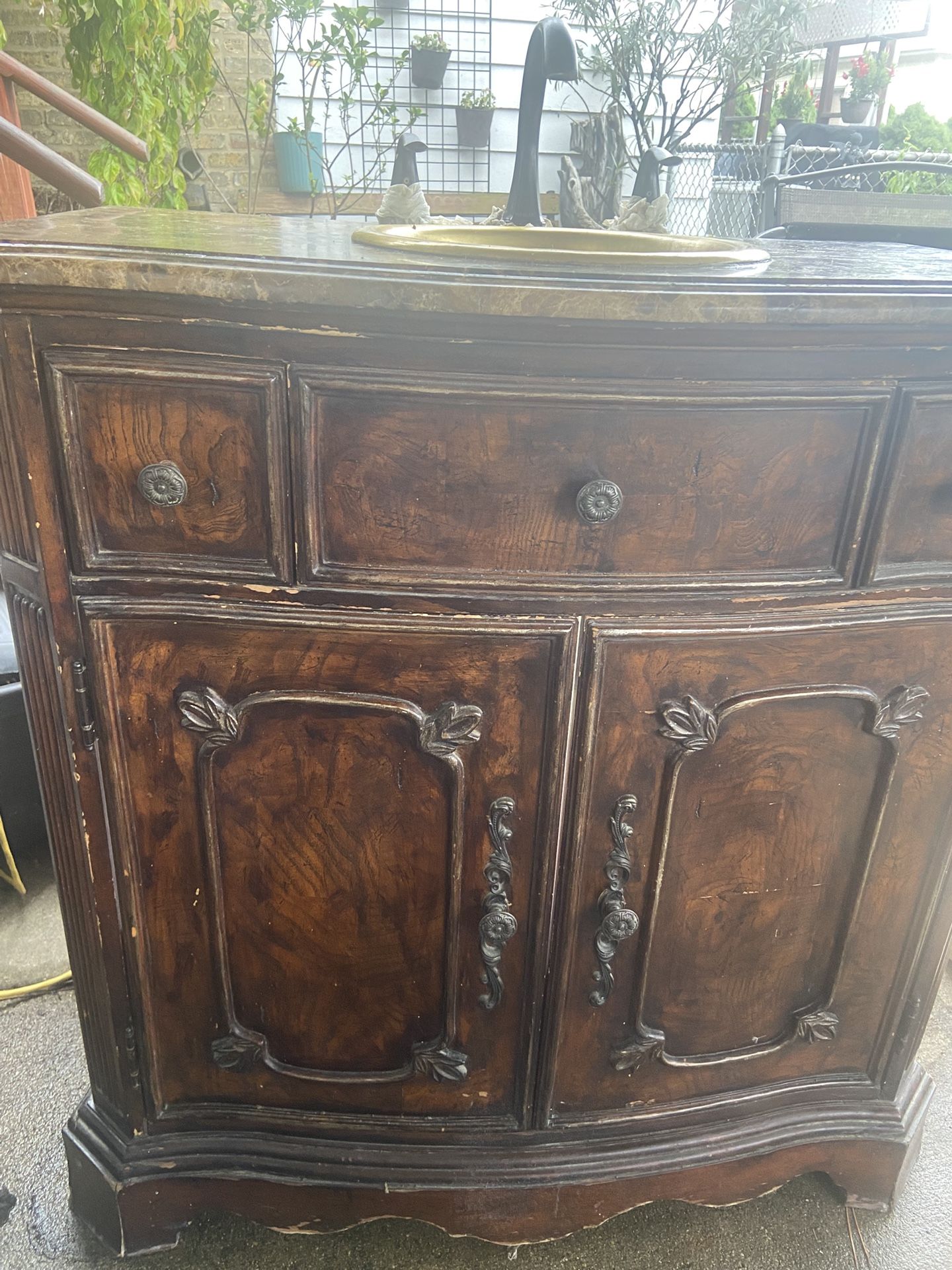 Antique Bathroom Cabinet With Sink 