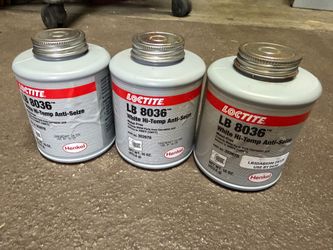 3x Loctite LB 8036 White Hi-Temp Anti-Seize 16 oz – NEW SEALED
