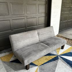Light Gray Velvet Futon Couch Sofa Delivery Available 