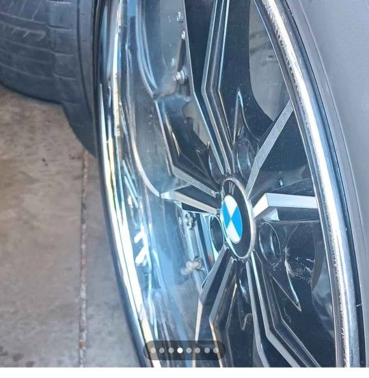 19 InchTsw Rims And Tires( Used) Black and Chrome