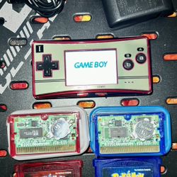 NINTENDO GAMEBOY MICRO AND POKEMON GAMES 