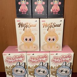 Popmart Labubu Have a Seat Exciting Macaron Space Molly 100%