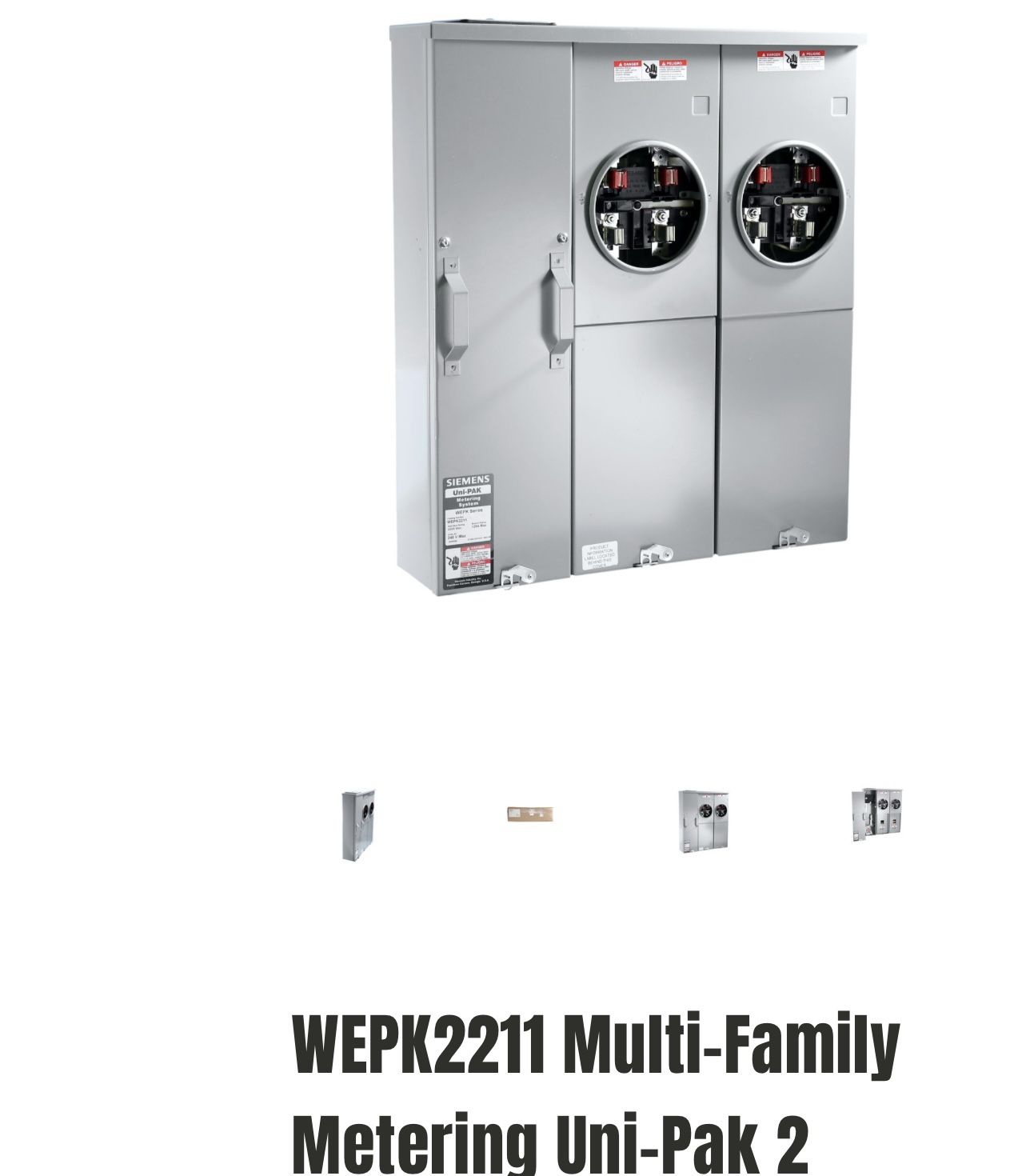SIEMENS Uni-PAK TWIN METER PANEL (WEPK2211)