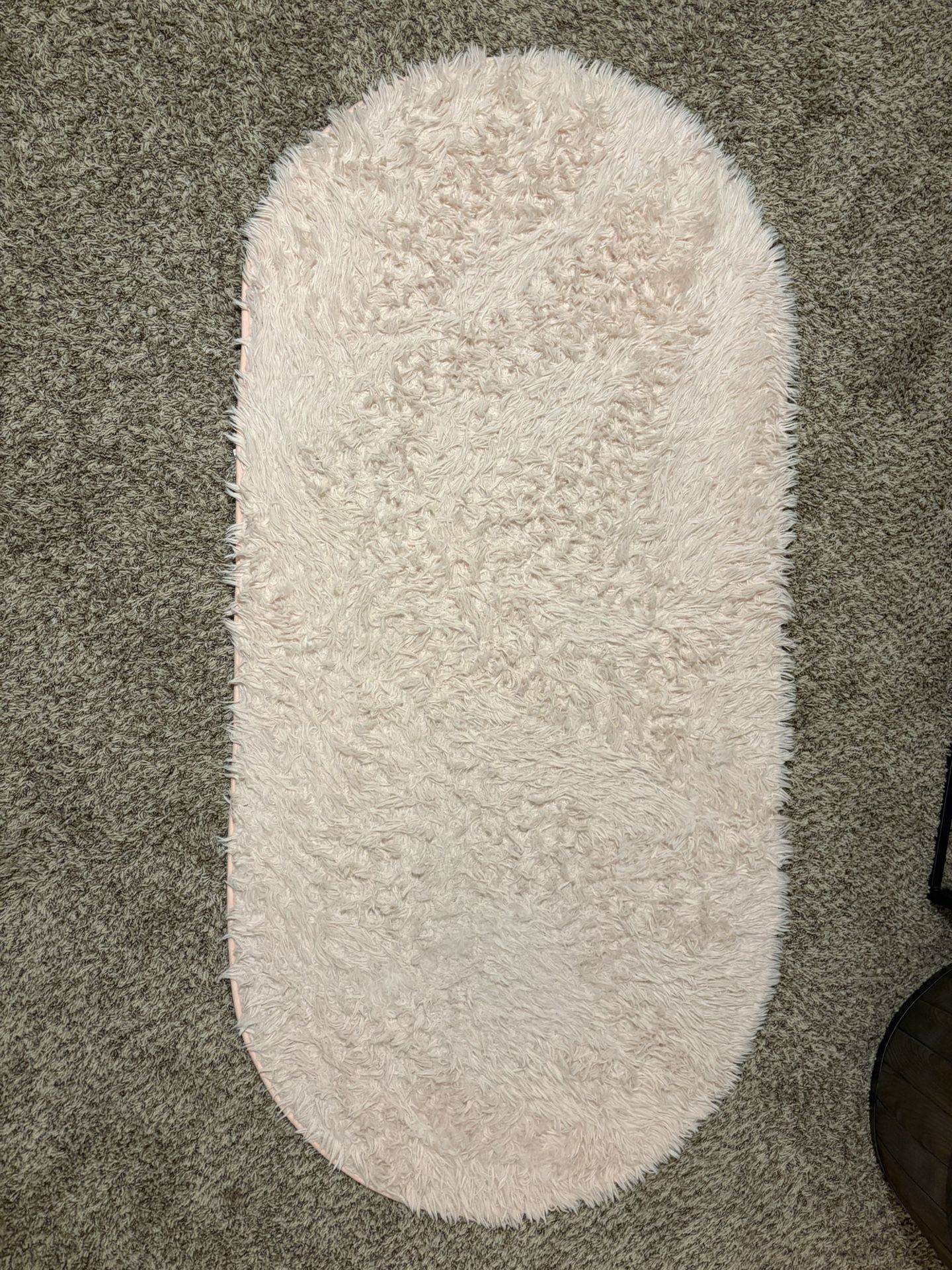 Pink oval area rug