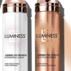 Silk Airbrush Foundation Makeup Kit - Full Coverage, Anti-Aging, Hydrating Foundation with Primer  (Light Medium)

