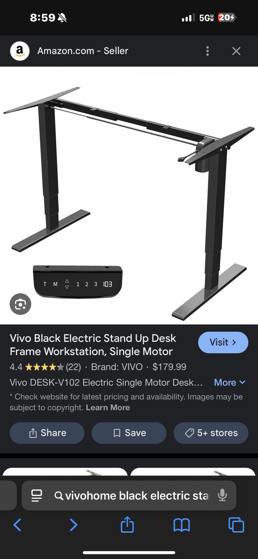 Electric Stand Up Desk Frame