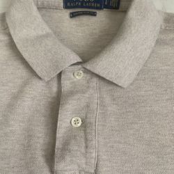 Polo Ralph Lauren  Men's Size L High Quality Custom Slim Fit Brown Shirt