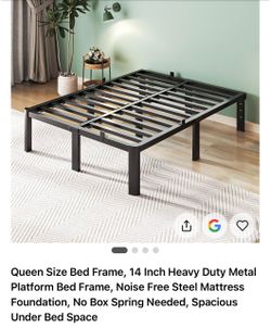 Queen Size 14-Inch Heavy Duty Metal Platform Bed Frame