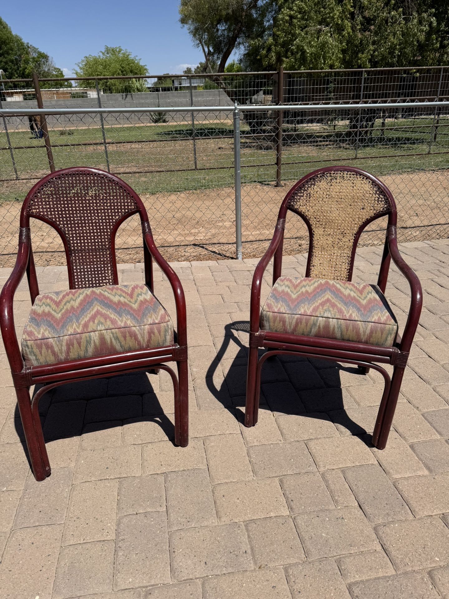 Ficks Reed Bamboo and Rattan Chairs mid century