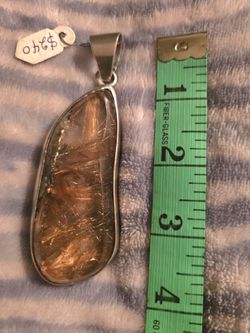Vintage Rutileded quartz sterling silver pendant Culver City area
