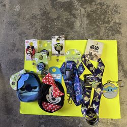 Disney stitch & baby yoda lanyard & badge reel