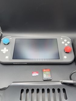 Nintendo Switch Lite Gray Bundle 64GB SD Card + Game + Charger - $110