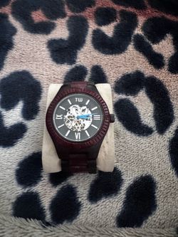 Truwood skeleton watch