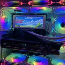 White RGB Gaming PC • RX 5700XT • Ryzen 5 • 16GB • 512GB • Liquid Cooled