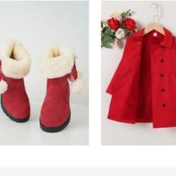 Size 4/5 Red Girls Xmas Outfit