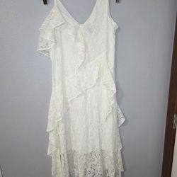 Womens White Lace Dress