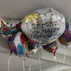 🎉 Lot Of  7 Mylar 🎈balloons Happy Birthday 🎊 
